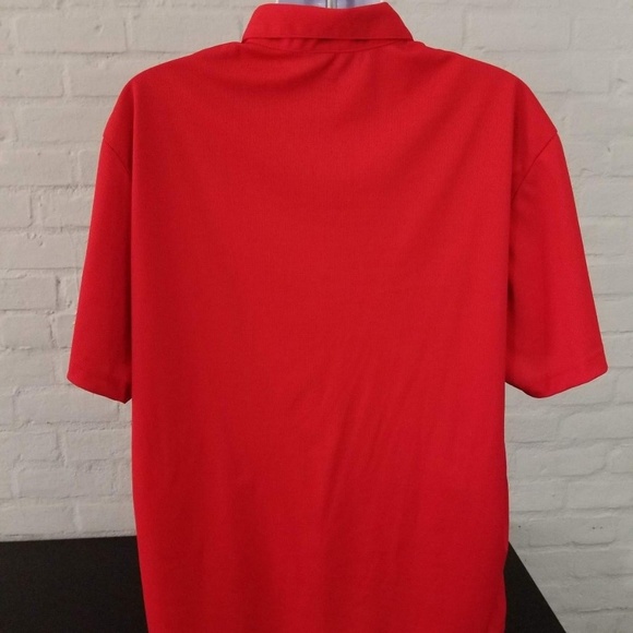 NIKE Dri-Fit Red Short Sleeve Button Front XL - Picture 5 of 7